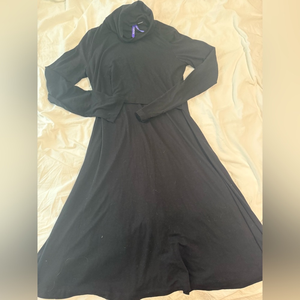 Seraphine Black Long Sleeve Dress